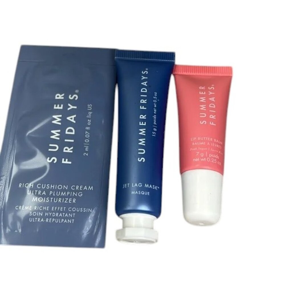 Summer Fridays Sephora Set Lip Butter, Jet Lag Mask and Moisturizer NWOB